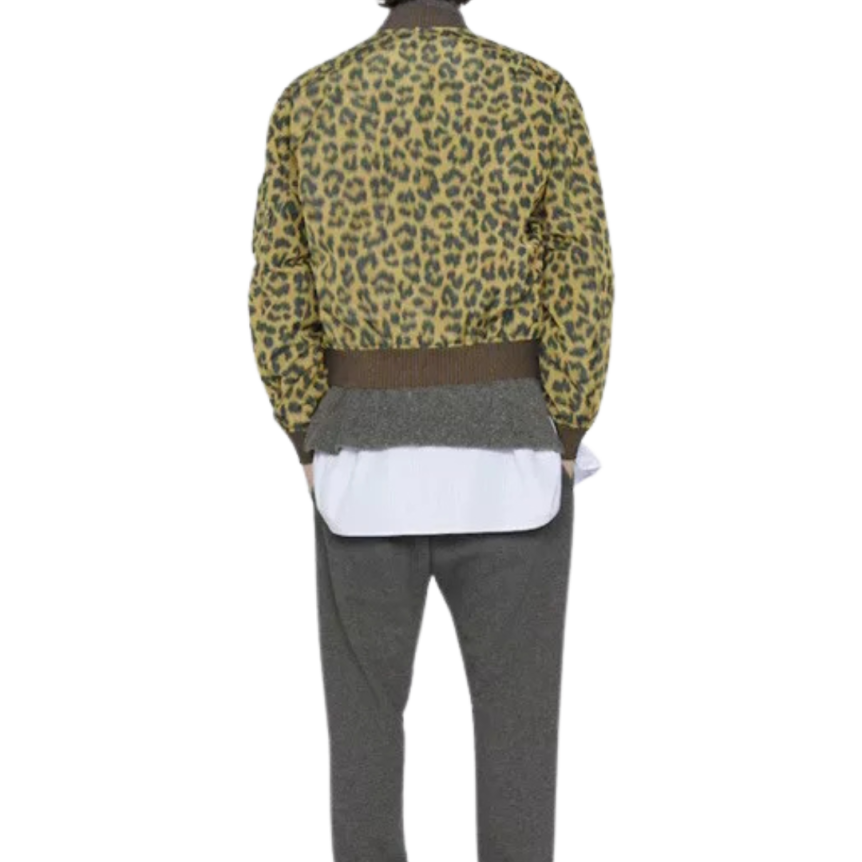 Blouson DIOR bomber léopard jaune orange