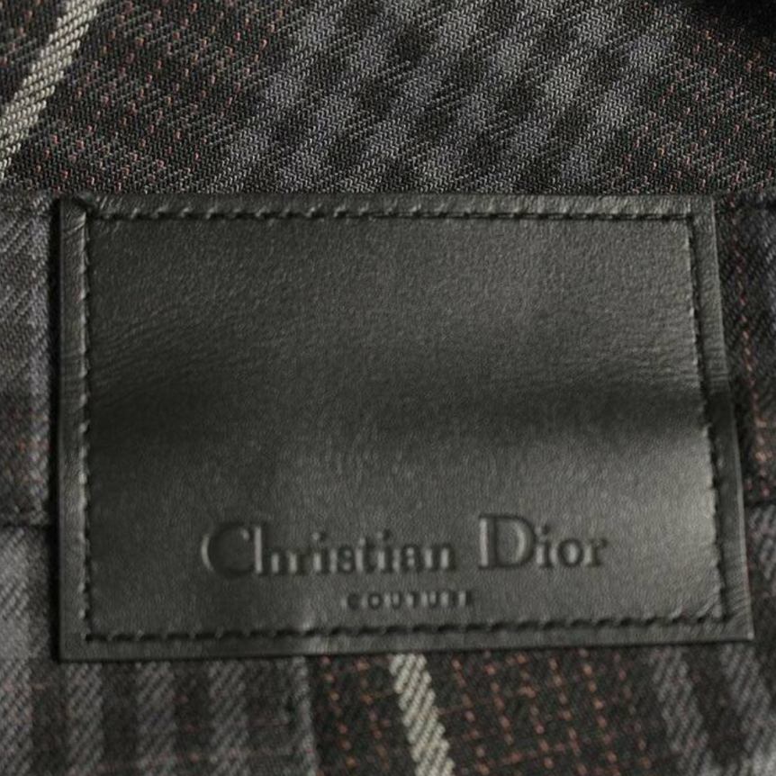 Bermuda DIOR coton carreaux noir poches