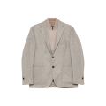 Veste blazer laine coton chevrons beige