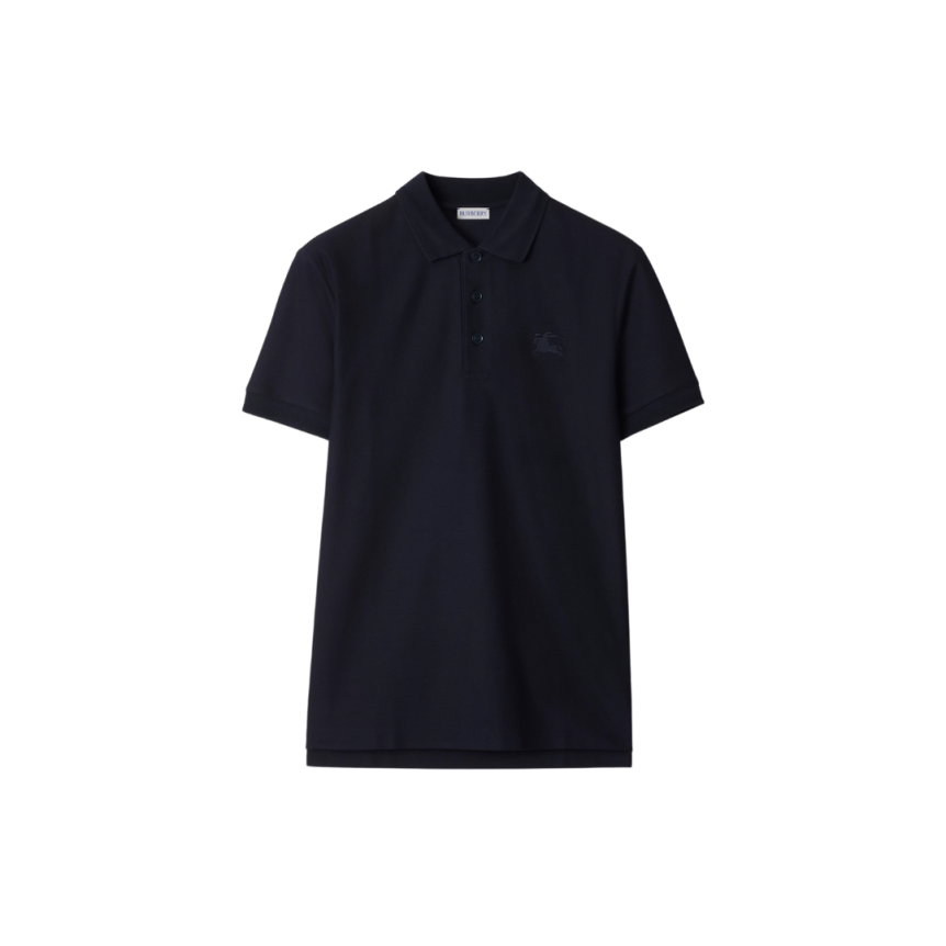 Polo BURBERRY Eddie manches courtes coton piqué bleu marine broderie logo EDK