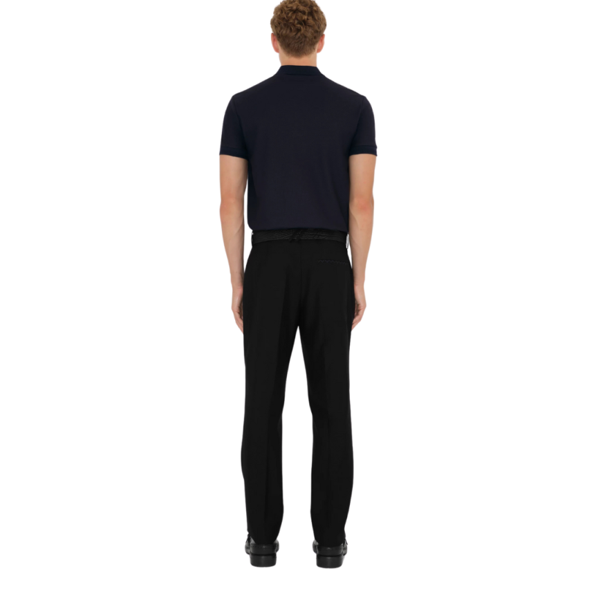 Polo BURBERRY Eddie manches courtes coton piqué bleu marine broderie logo EDK