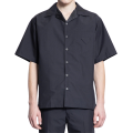 Chemise manche courte col cranté coton technique noir