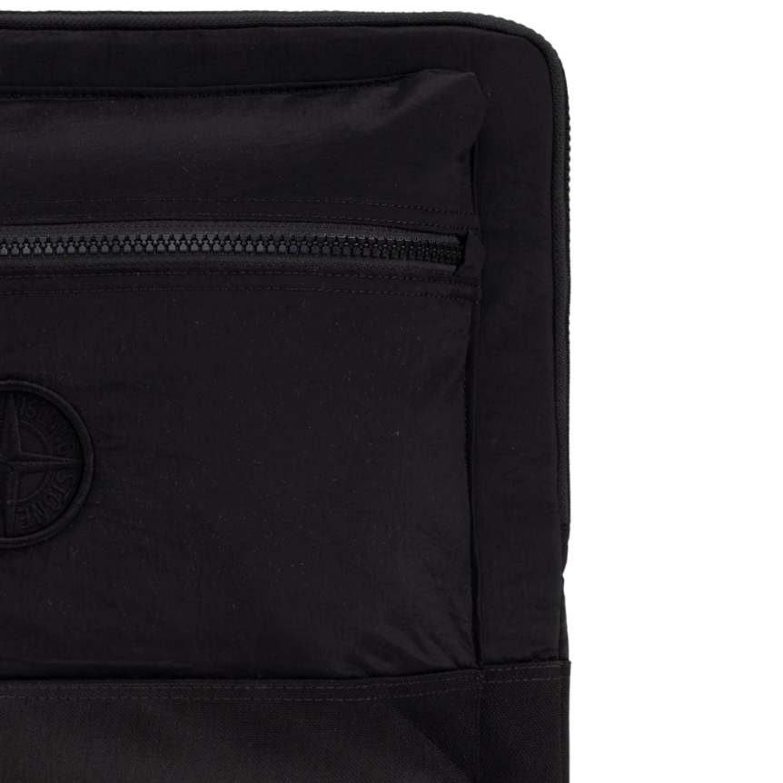 Pochette zippée STONE ISLAND ordinateur nylon noir