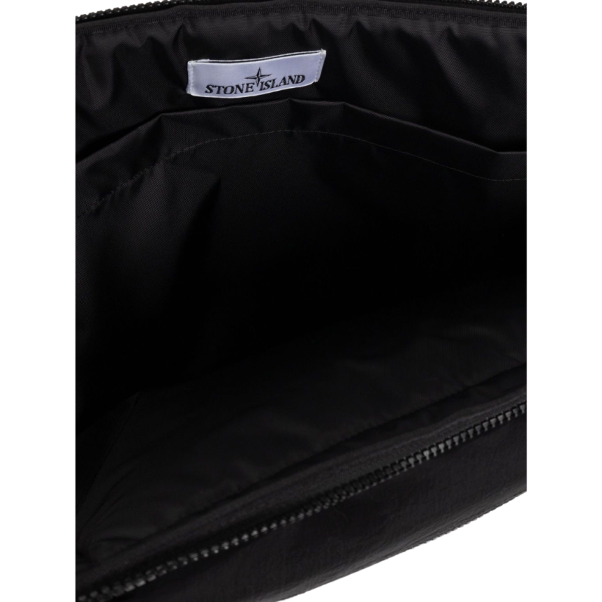 Pochette zippée STONE ISLAND ordinateur nylon noir