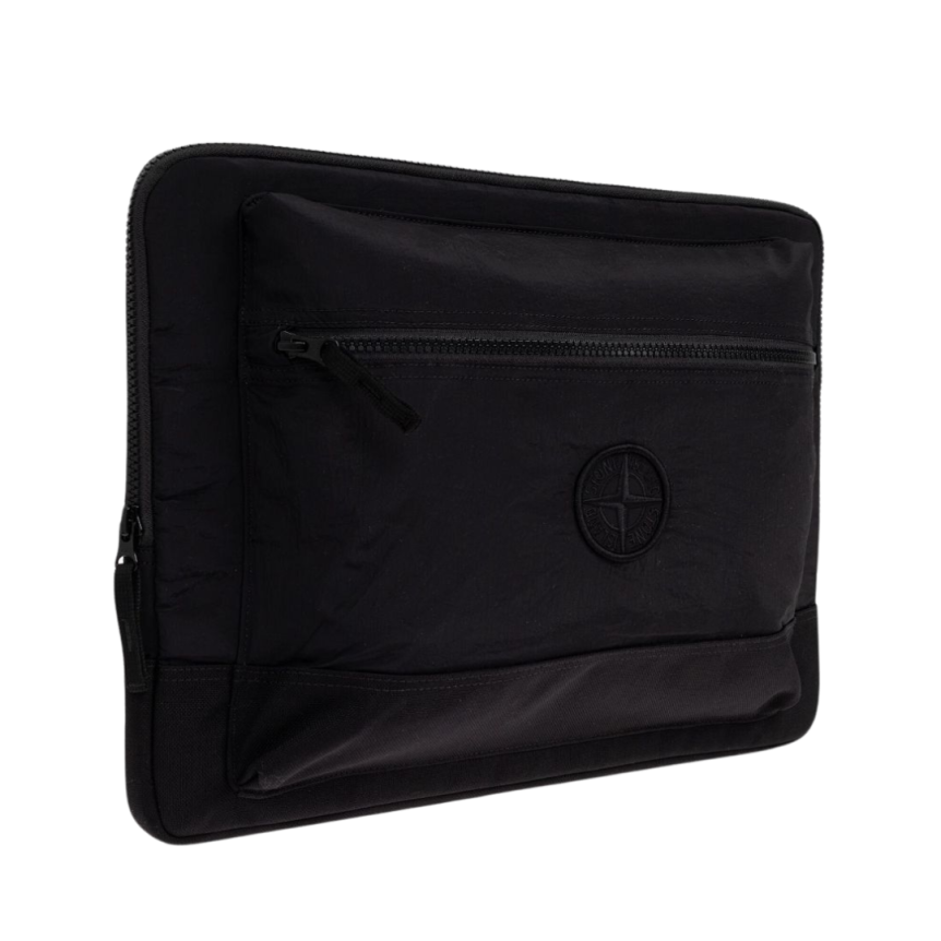 Pochette zippée STONE ISLAND ordinateur nylon noir