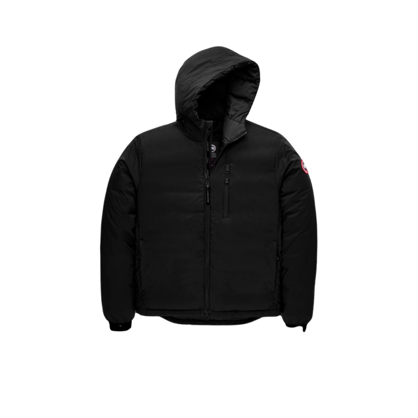 CANADA GOOSE Blouson doudoune à capuche Lodge nylon noir Classic label