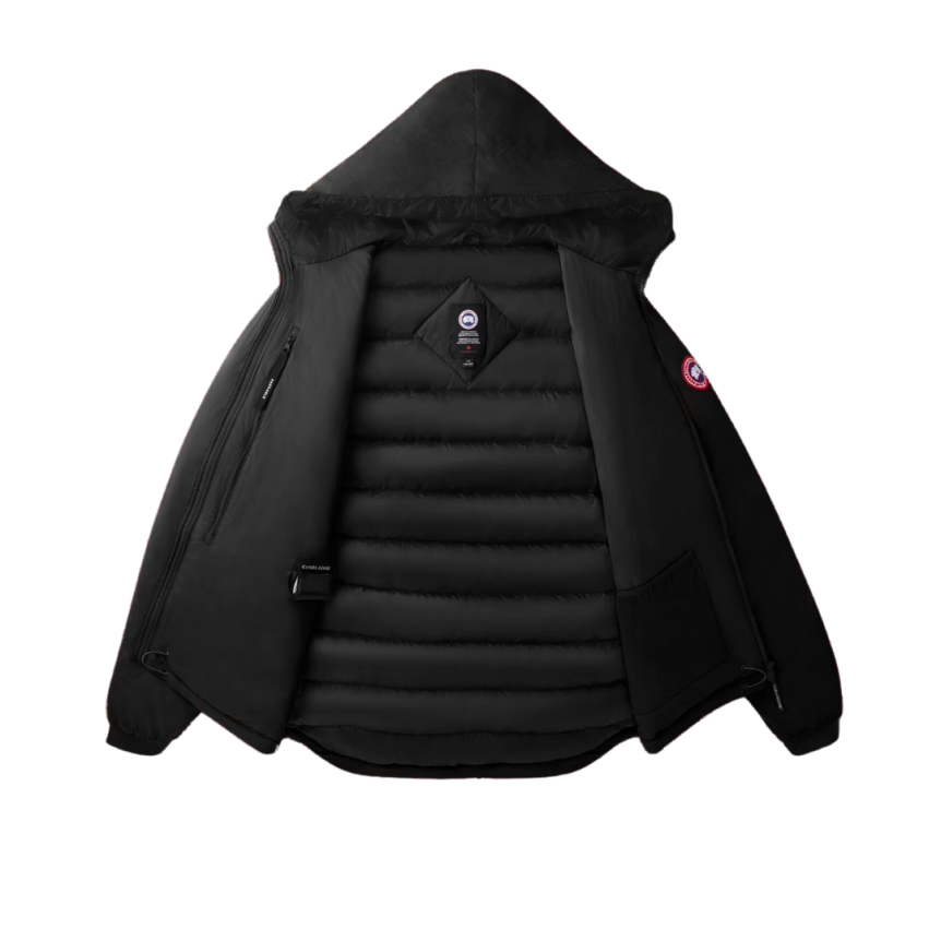CANADA GOOSE Blouson doudoune à capuche Lodge nylon noir Classic label