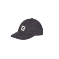 Casquette de baseball denim noir logo FF blanc