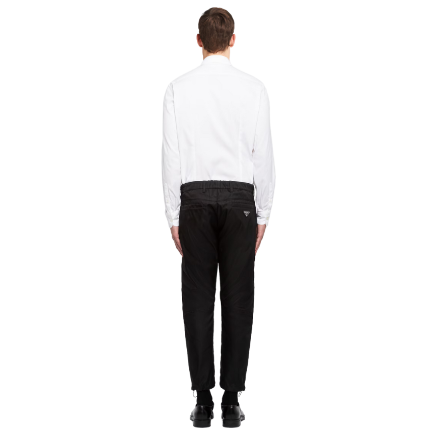 Pantalon skinny PRADA Re nylon SEA BEYOND noir taille élastique