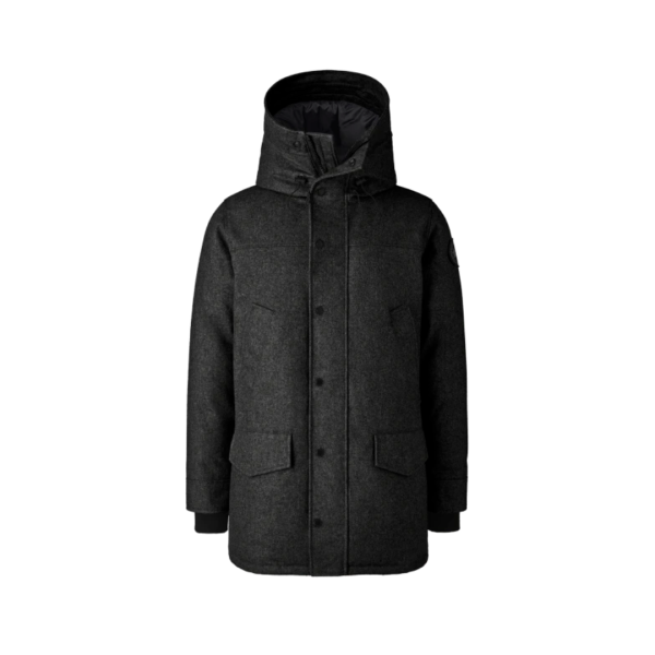 Parka capuche CANADA GOOSE Langford laine flanelle gris carbone