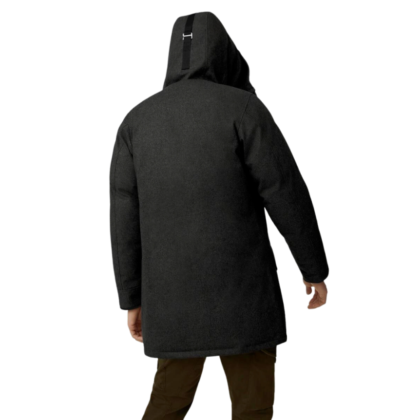 Parka capuche CANADA GOOSE Langford laine flanelle gris carbone