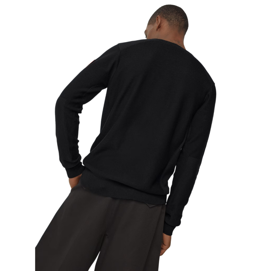 Pull CANADA GOOSE Dartmouth col rond coton noir