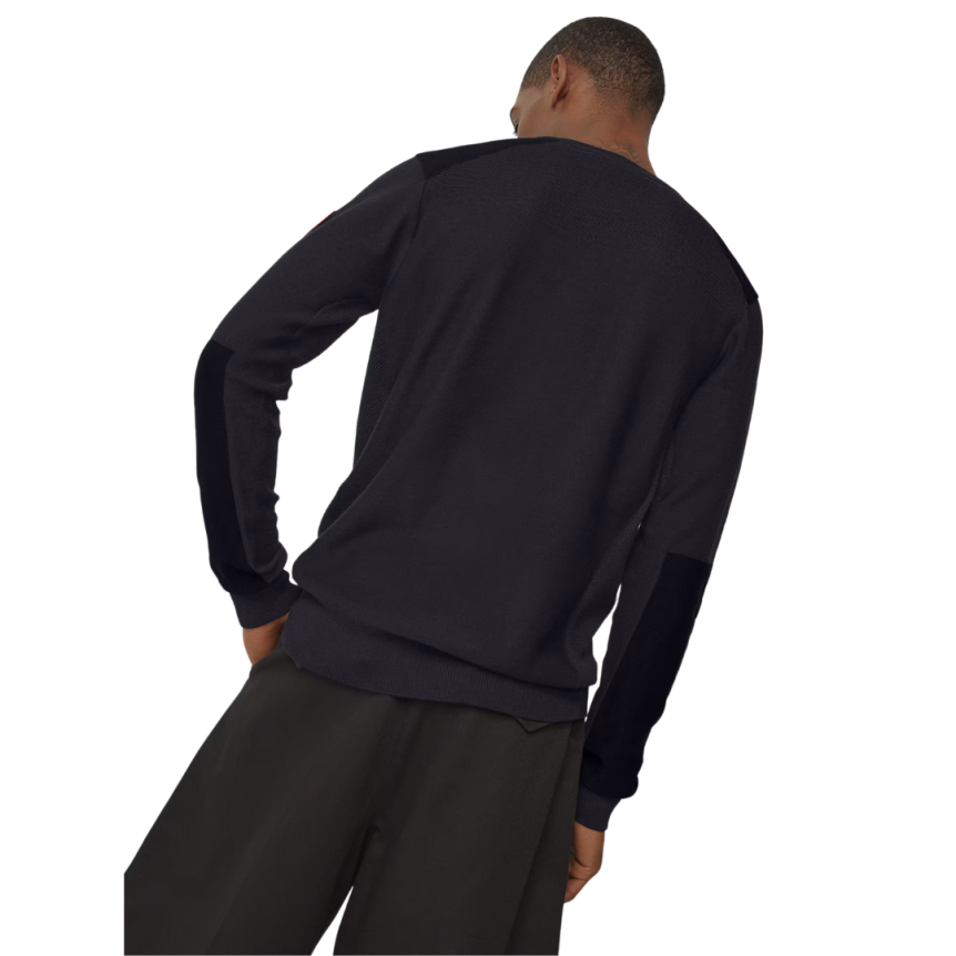 Pull CANADA GOOSE Dartmouth col rond coton bleu marine