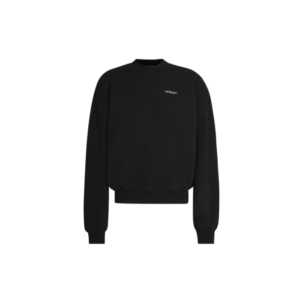 Sweat-shirt OFF WHITE Arrow col rond coton noir dos croix rose