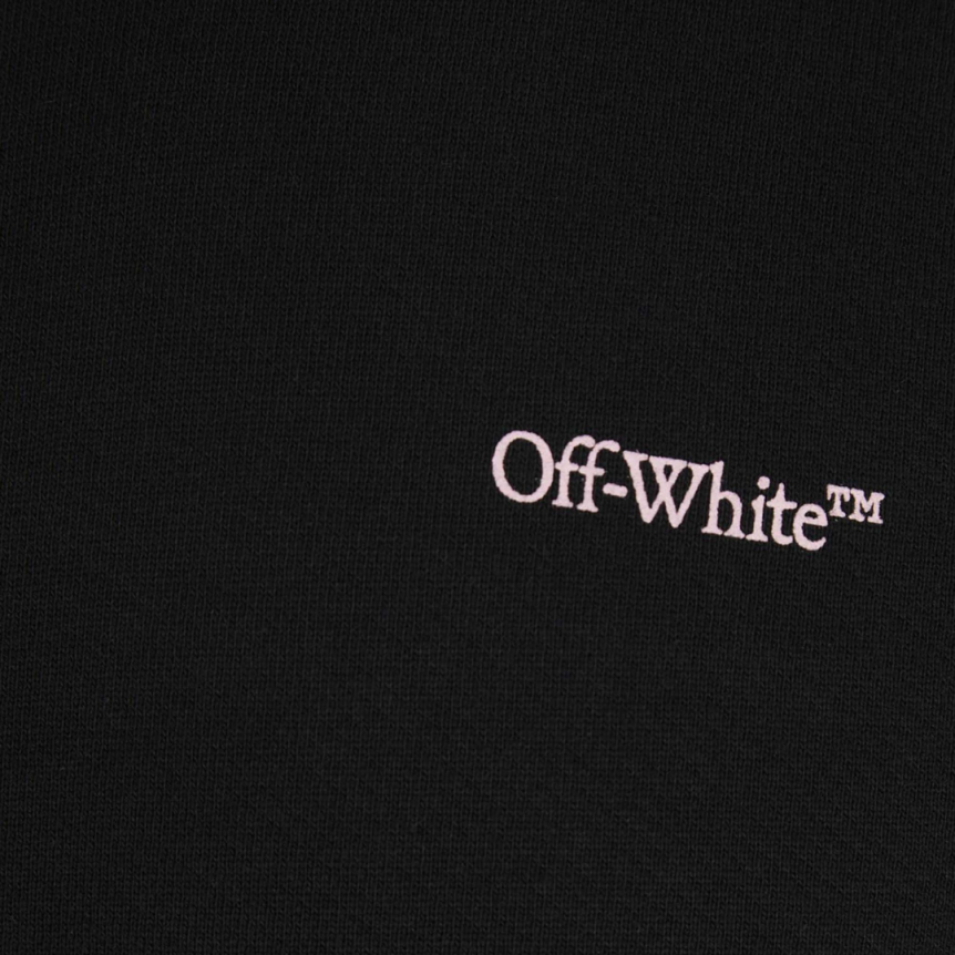 Sweat-shirt OFF WHITE Arrow col rond coton noir dos croix rose