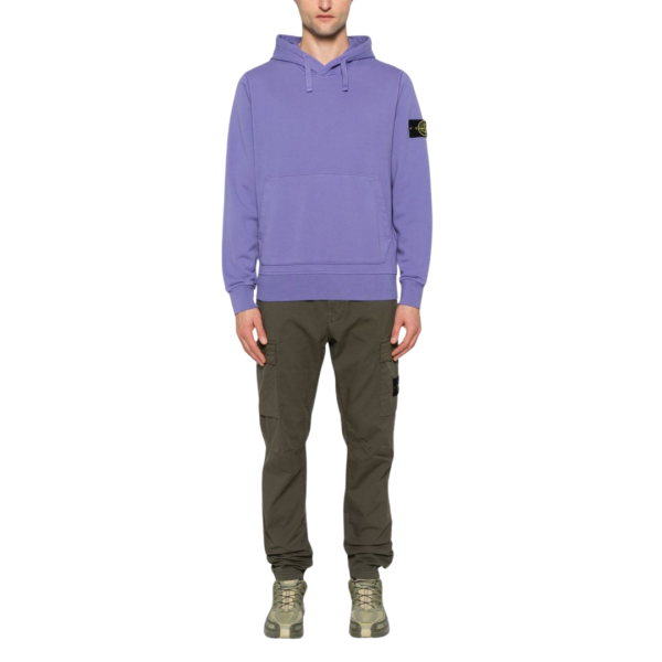 Sweat-shirt à capuche  STONE ISLAND coton molleton violet