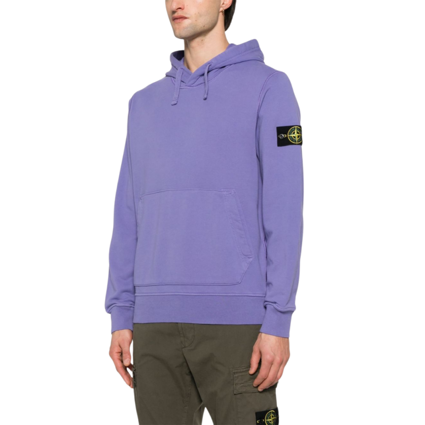 Sweat-shirt à capuche  STONE ISLAND coton molleton violet