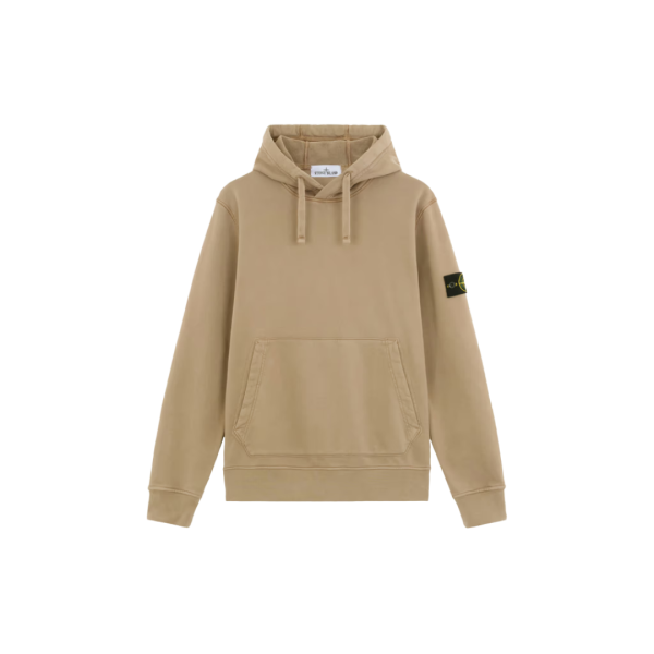 Sweat-shirt à capuche STONE ISLAND coton molleton beige