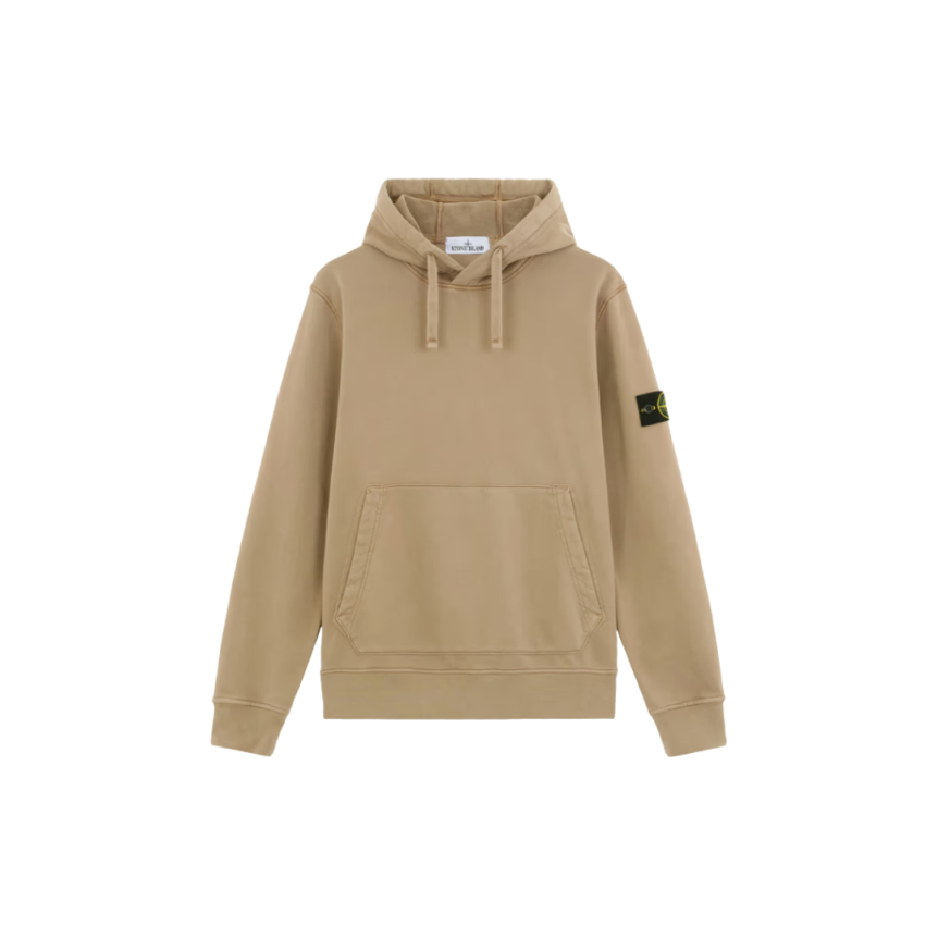 Sweat-shirt à capuche STONE ISLAND coton molleton beige
