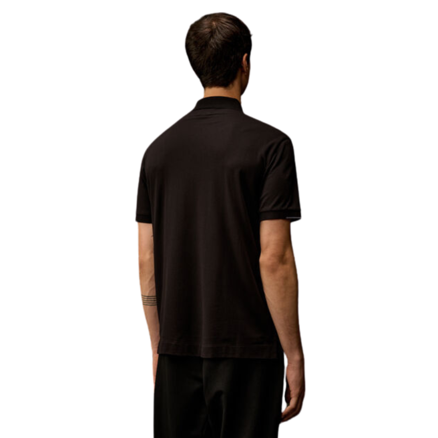 Polo CP COMPANY piqué de coton noir Metropolis Séries