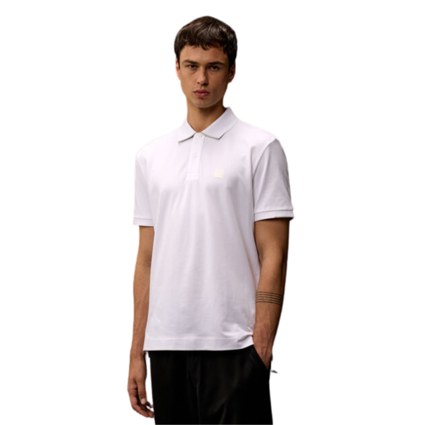 Polo CP COMPANY  piqué de coton blanc Metropolis Séries