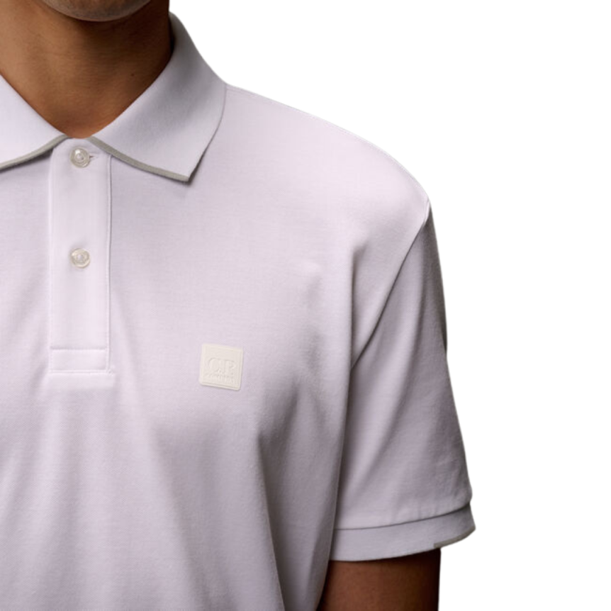 Polo CP COMPANY  piqué de coton blanc Metropolis Séries