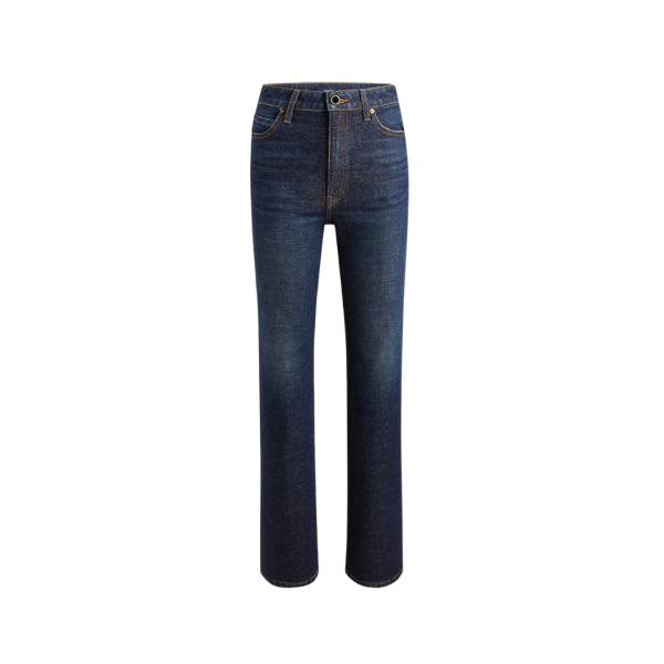 Jean droit KHAITE Danielle coton denim bleu brut  Lansing