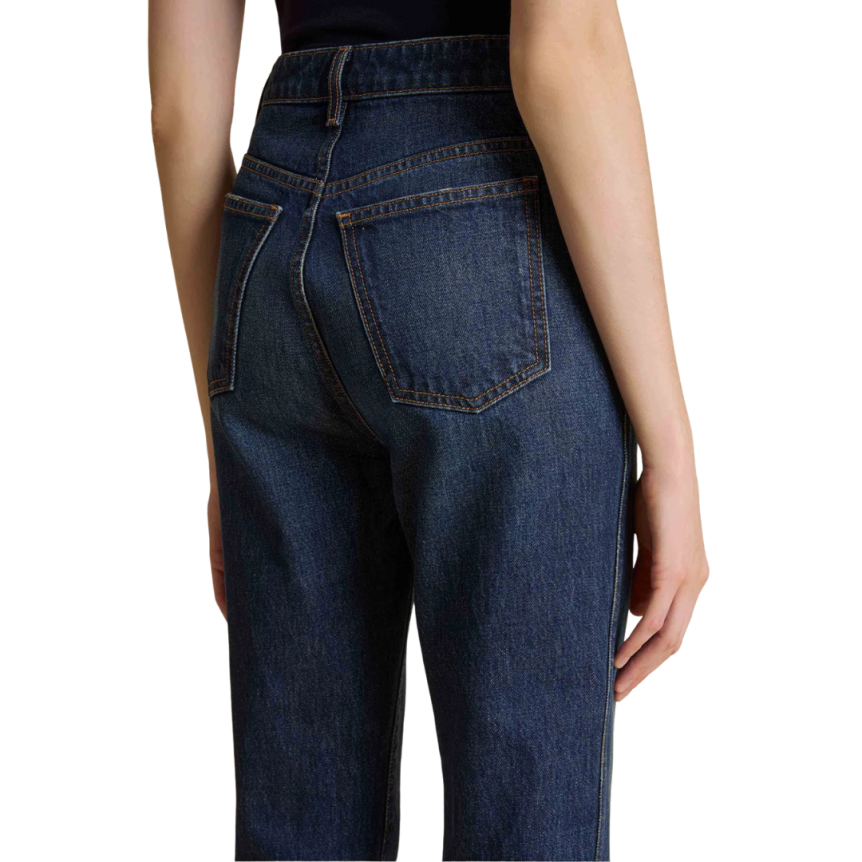 Jean droit KHAITE Danielle coton denim bleu brut  Lansing