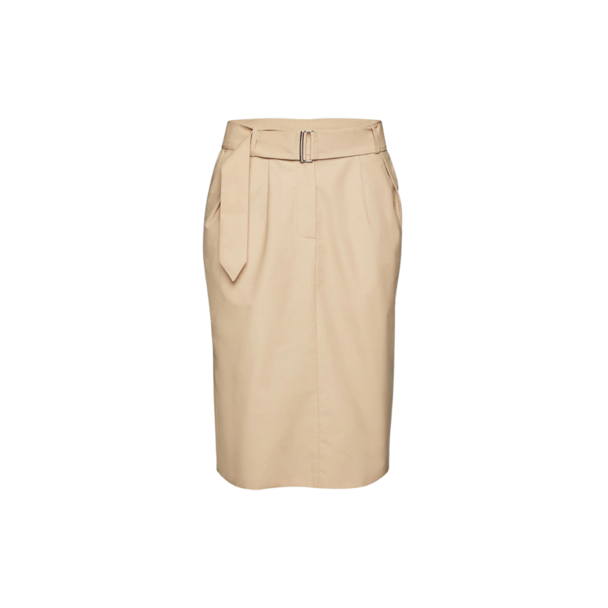 Jupe midi MAGDA BUTRYM ceinturée en coton beige