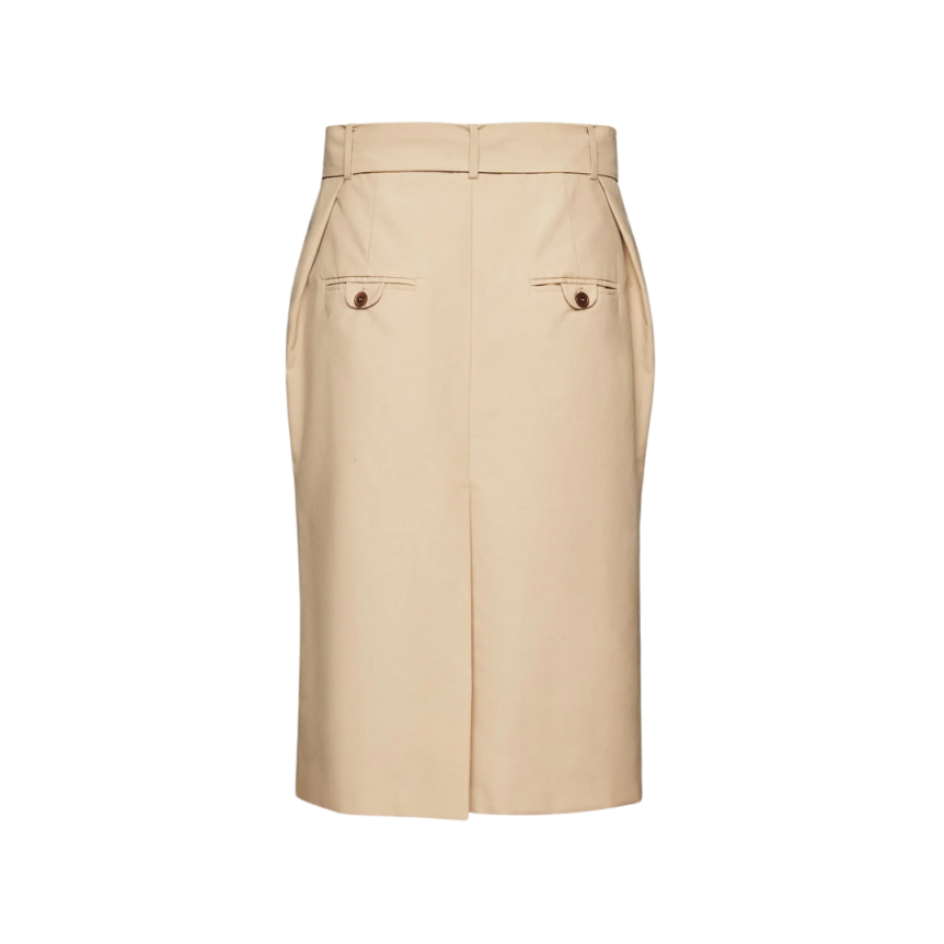 Jupe midi MAGDA BUTRYM ceinturée en coton beige