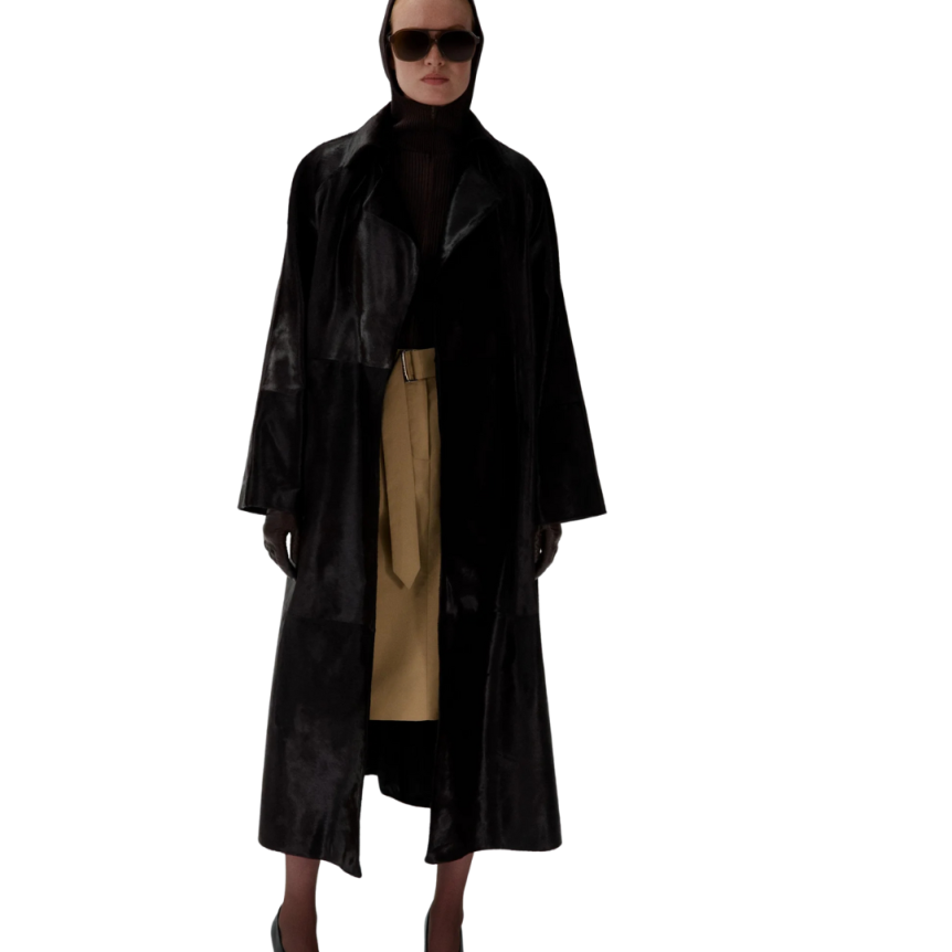 Jupe midi MAGDA BUTRYM ceinturée en coton beige