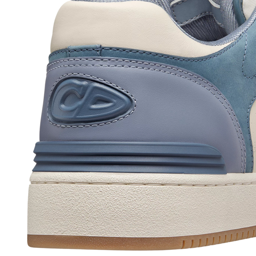 Baskets basses Sneakers DIOR B57 cuir veau lisse crème bleu