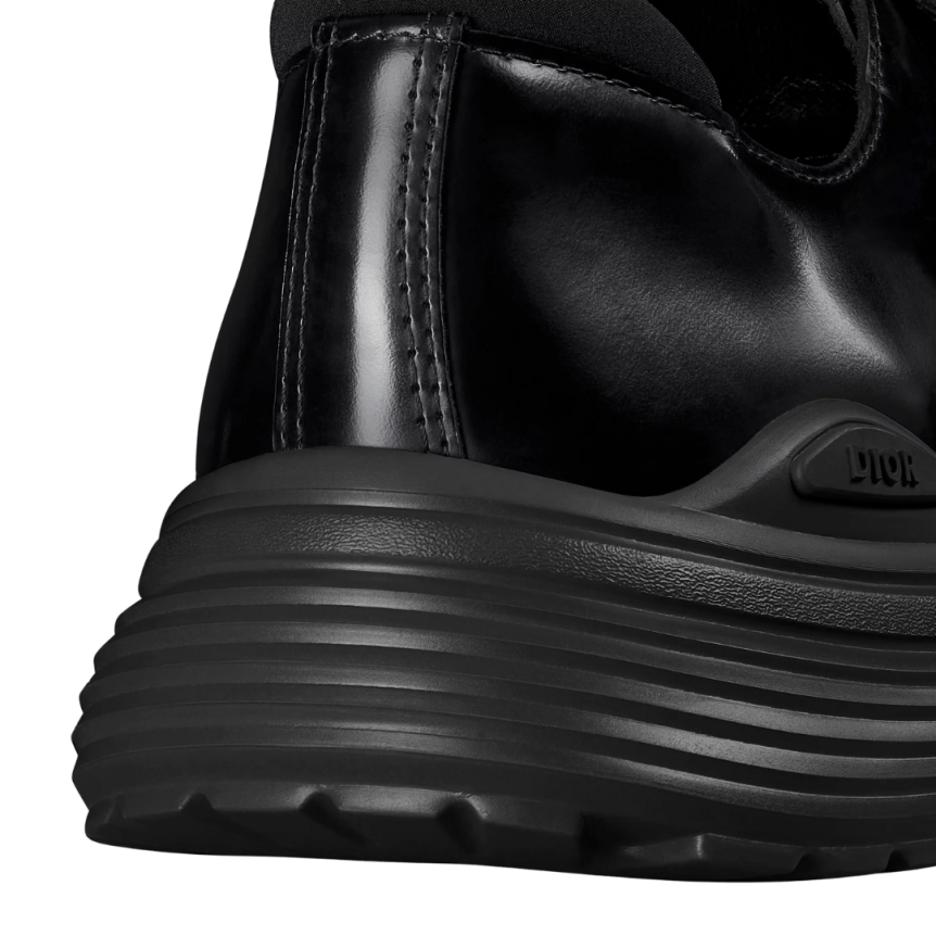 Mocassins Derbies Monk cuir noir DIOR Combat boucle Alyx