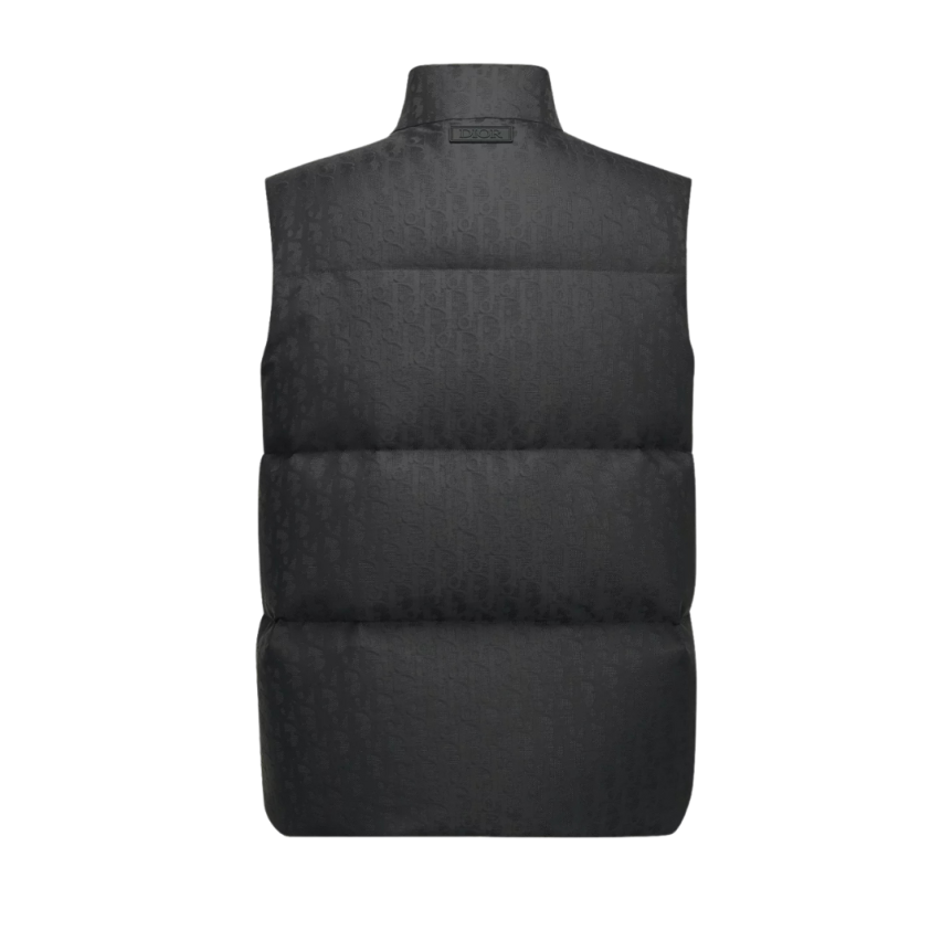 Doudoune gilet sans manche DIOR oblique jacquard technique noir