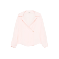 Blouse croisée Ashton cache cœur popeline coton rose pale