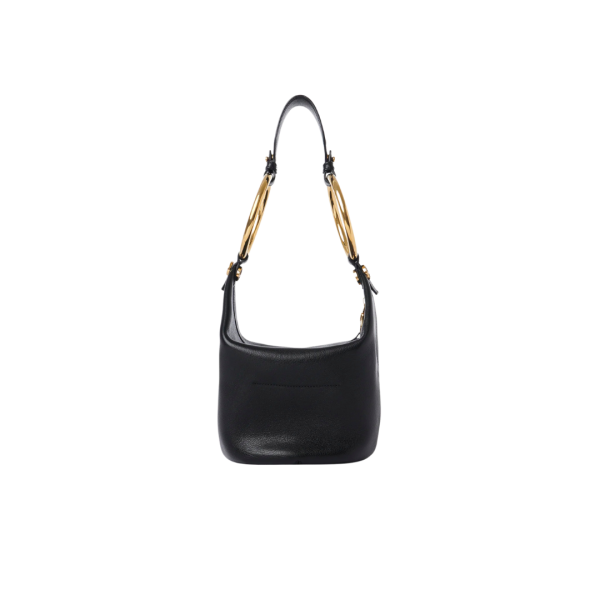 small shoulder SCEAU CUIR NOIR