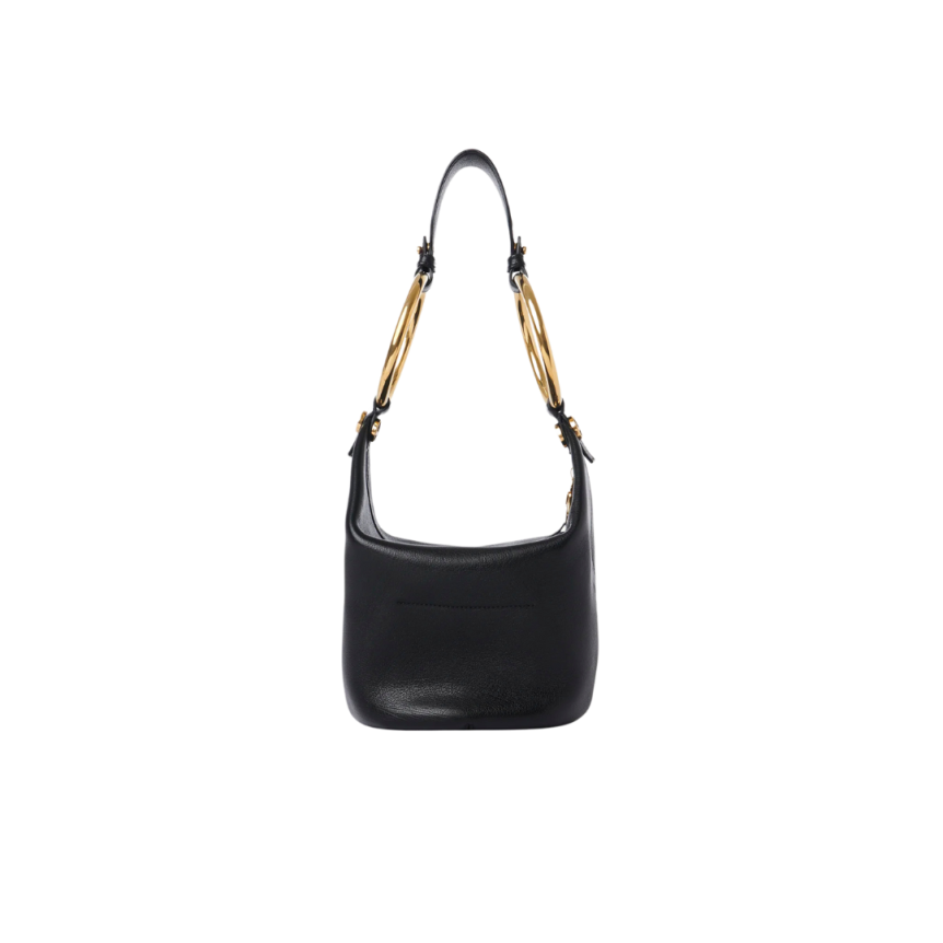 small shoulder SCEAU CUIR NOIR
