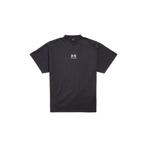 T-Shirt BALENCIAGA Under Armour® Oversize jersey vintage noir délavé et blanc
