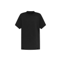 T-shirt col rond coton noir délavé logo imprimé dos