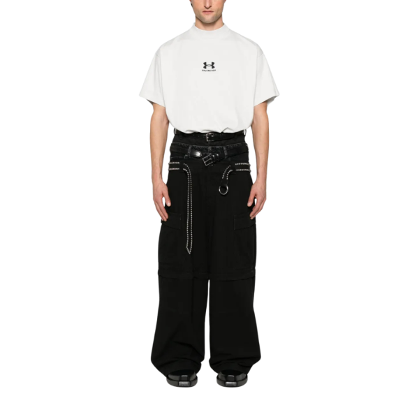 T-Shirt BALENCIAGA Under Armour® Oversize jersey vintage gris clair noir