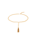 Ceinture ajustable chaine dorée Pompoms