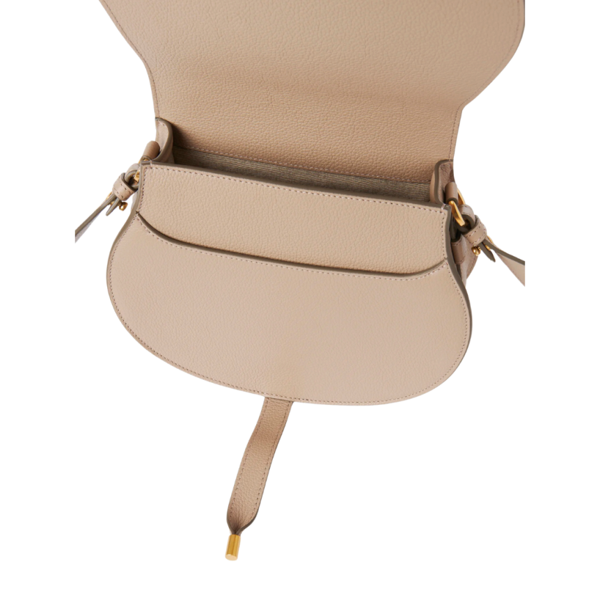 Petit sac porté épaule CHLOE Marcie cuir beige nude
