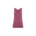 Top débardeur maille côtelée laine vieux rose