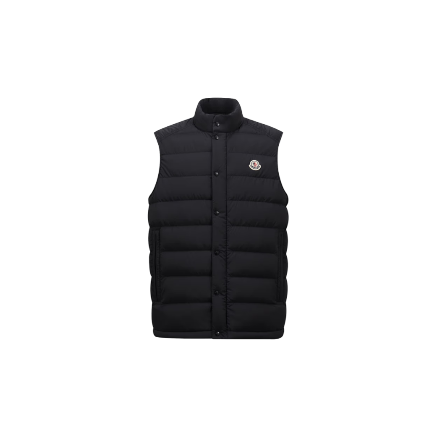 Doudoune sans manches MONCLER Barthe gilet nylon mat bleu marine