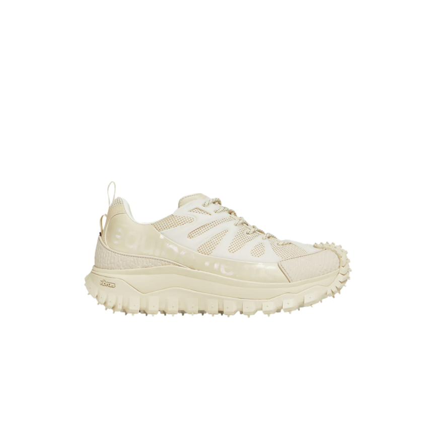 Baskets MONCLER Trailgrip Amoeba par Salehe Bembury cuir nylon beige