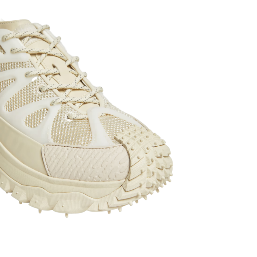 Baskets MONCLER Trailgrip Amoeba par Salehe Bembury cuir nylon beige