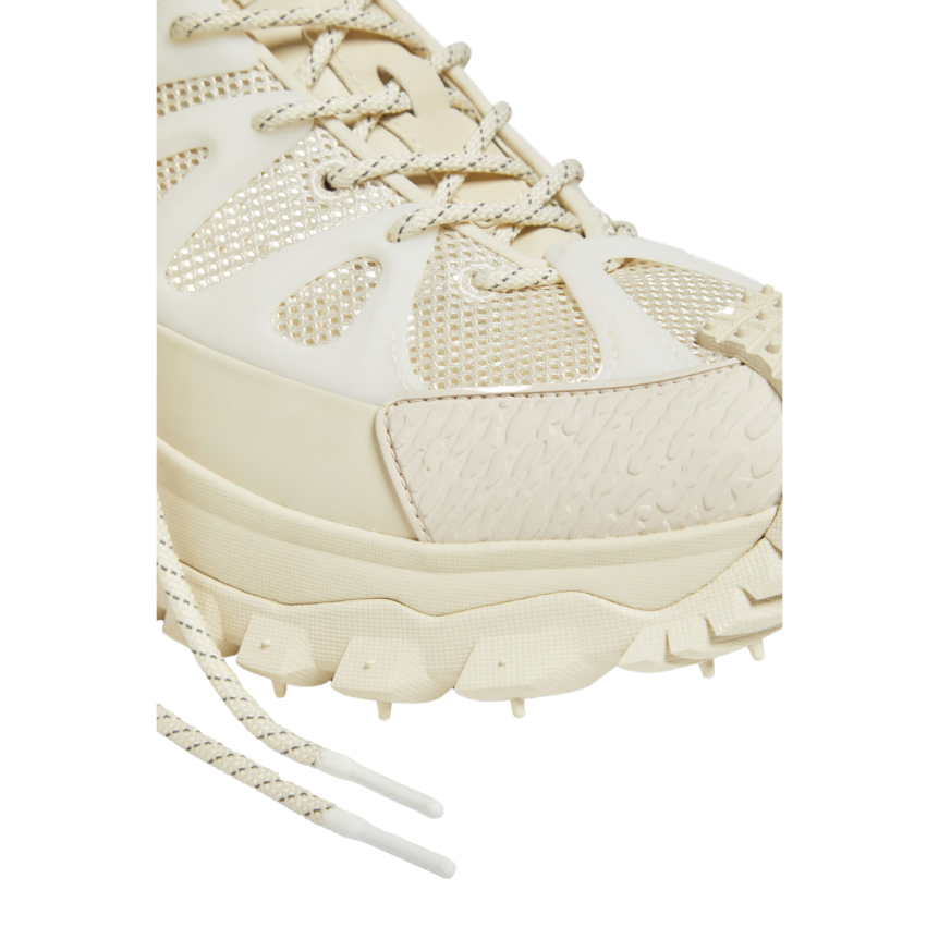Baskets MONCLER Trailgrip Amoeba par Salehe Bembury cuir nylon beige