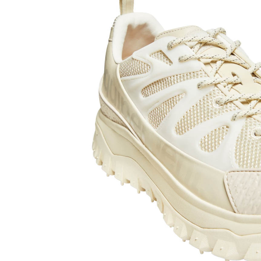 Baskets MONCLER Trailgrip Amoeba par Salehe Bembury cuir nylon beige