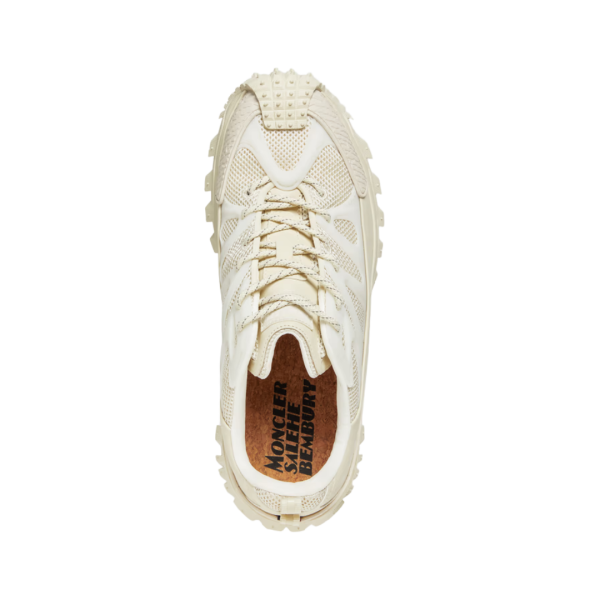 Baskets MONCLER Trailgrip Amoeba par Salehe Bembury cuir nylon beige