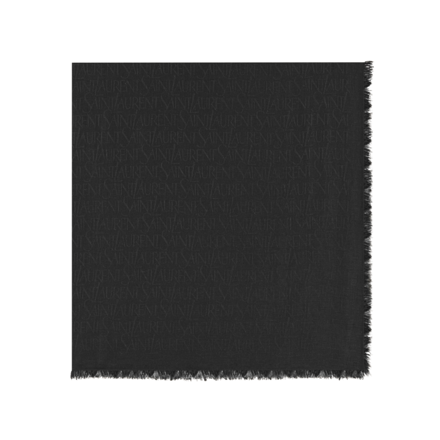 grand carré  foulard SAINT LAURENT modal cachemire noir